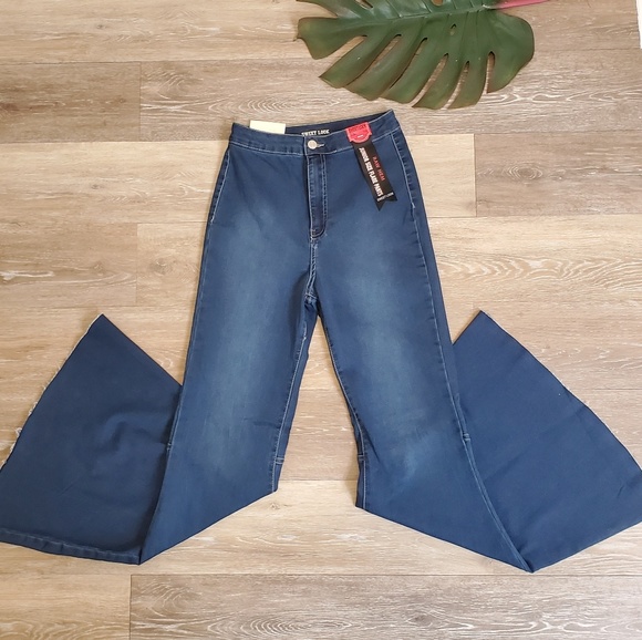 Denim Mid Wash Palazzo - Picture 4 of 8